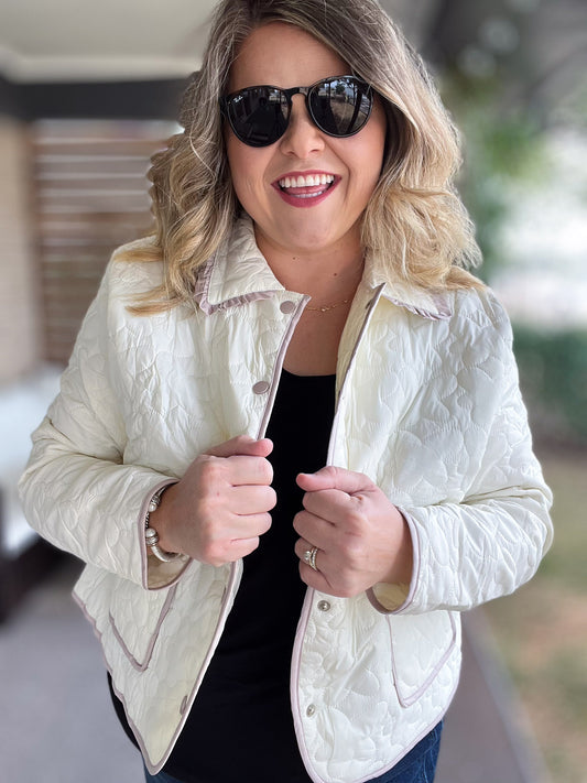 Whiskey Sour Curvy Cropped Quilted Jacket