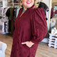 Whispers of Winter Burgundy Eyelet Midi Dress
