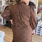 Whispers of Winter Curvy Brown Eyelet Midi Dress