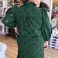 Whispers of Winter Curvy Dark Green Eyelet Midi Dress