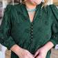 Whispers of Winter Curvy Dark Green Eyelet Midi Dress