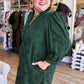 Whispers of Winter Curvy Dark Green Eyelet Midi Dress