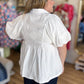 White Sands Curvy Smocked Top