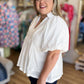 White Sands Curvy Smocked Top