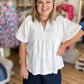 White Sands Curvy Smocked Top