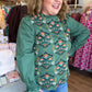 Wildflower Season Plus-Size Emerald Embroidered Top
