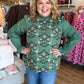 Wildflower Season Plus-Size Emerald Embroidered Top