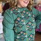 Wildflower Season Plus-Size Emerald Embroidered Top
