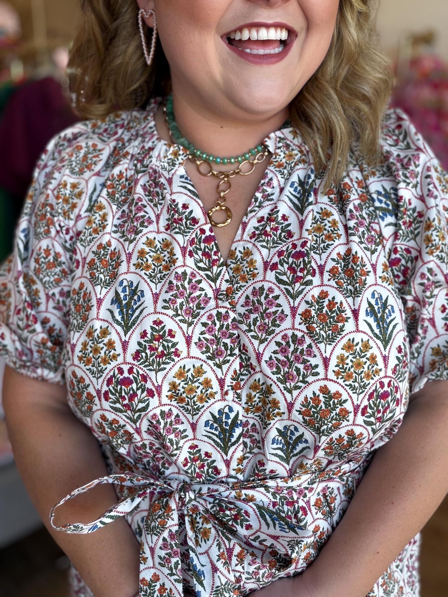 Wildflowers in the Fall Plus-Size Midi Dress