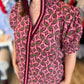 Wine & Whimsy Curvy Abstract Smocked Top