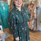 Wintergreen Soirée Curvy Green Long Sleeve Maxi Dress
