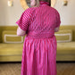 La Vida Loca Red & Pink Stripe Midi Dress