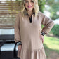 You Had Me at Machiatto Curvy Tan Dress