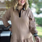 You Had Me at Machiatto Curvy Tan Dress