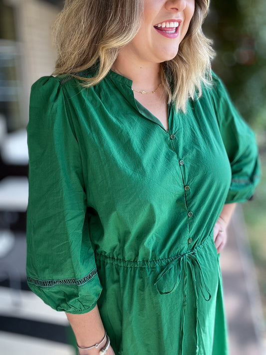 You're a Gem Plus-Size Emerald Midi Dress