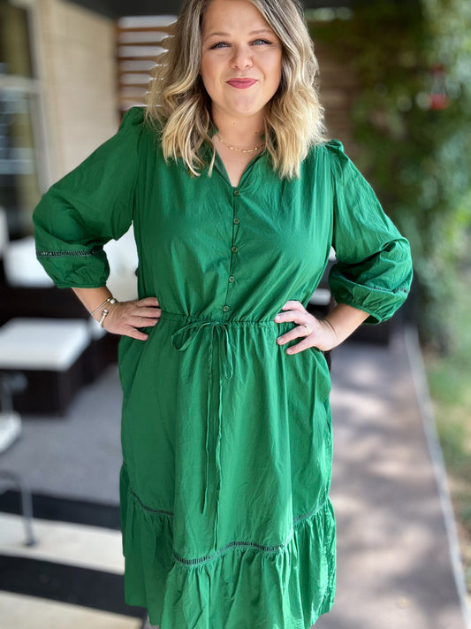 You're a Gem Plus-Size Emerald Midi Dress