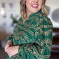 You're a Jewel Curvy Green Eyelet Top