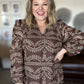 You’re a Jewel Curvy Brown Eyelet Top