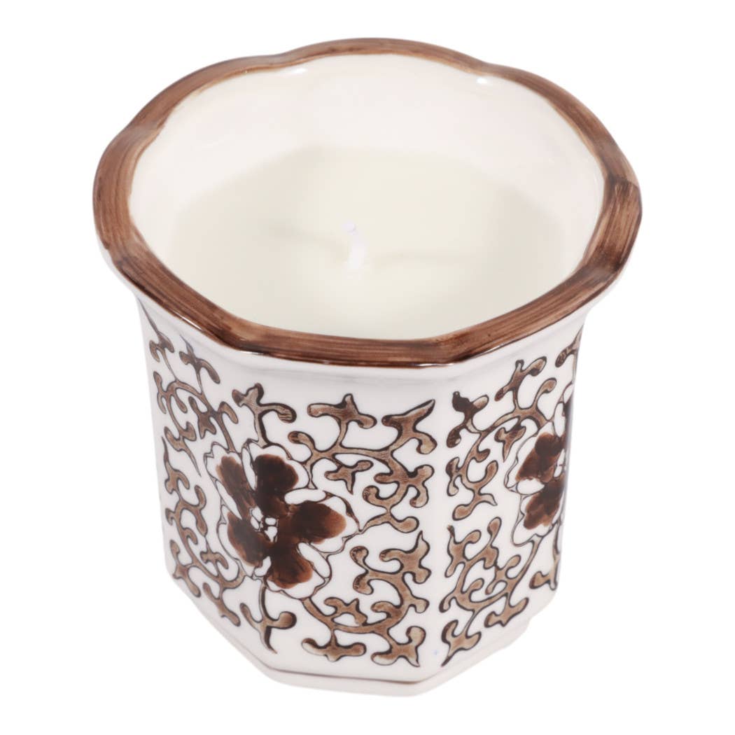 Plumeria Brown Chinoiserie Candle