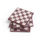 Purple Check Resin Coaster Set of 4