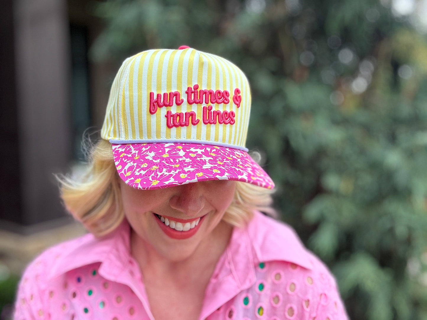 "Fun Times & Tan Lines" Embroidered Baseball Cap