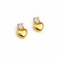 Sparkle Over Heart Stud Earrings