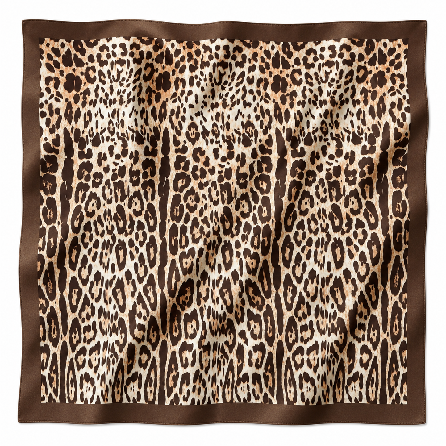 Leopard Print Silky Satin Scarf