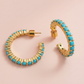 Large Turquoise Hoop Earrings