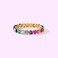 Pearl Hearts Enamel Stretch Bracelet