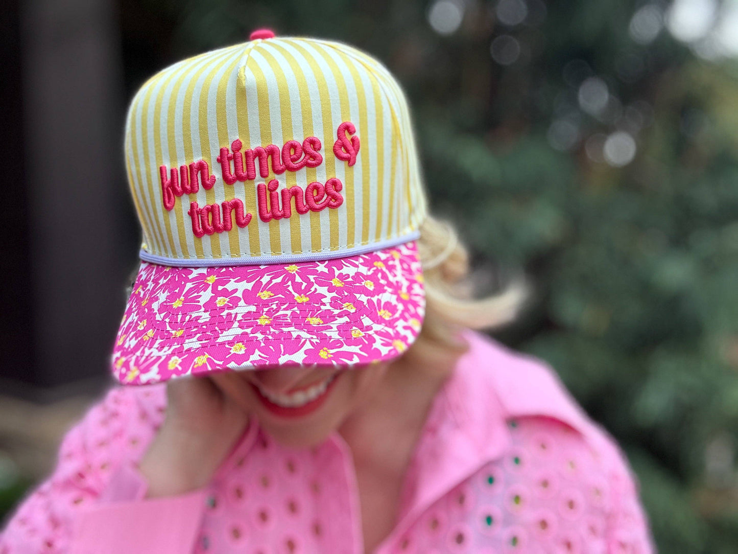 "Fun Times & Tan Lines" Embroidered Baseball Cap