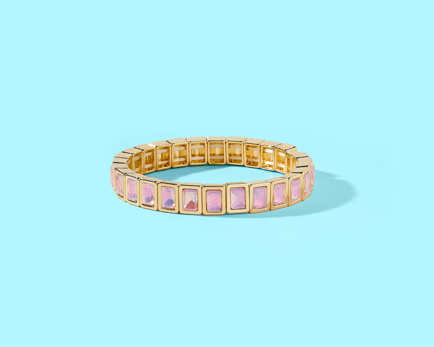 Pearl Hearts Enamel Stretch Bracelet