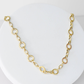 Gold Circle Chain Link Necklace