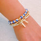 Floral Ceramic Beaded Bracelet Set