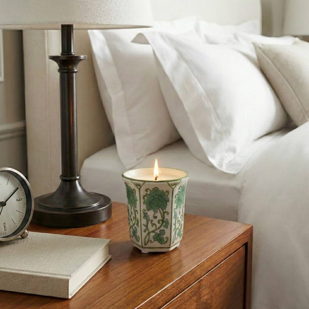 Lavender Verbena Green Chinoiserie Candle
