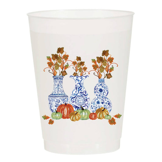 Thanksgiving Ginger Jars Fall Frosted Cups