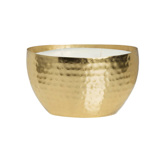 Pumpkin Chai Gold Hammered Candle