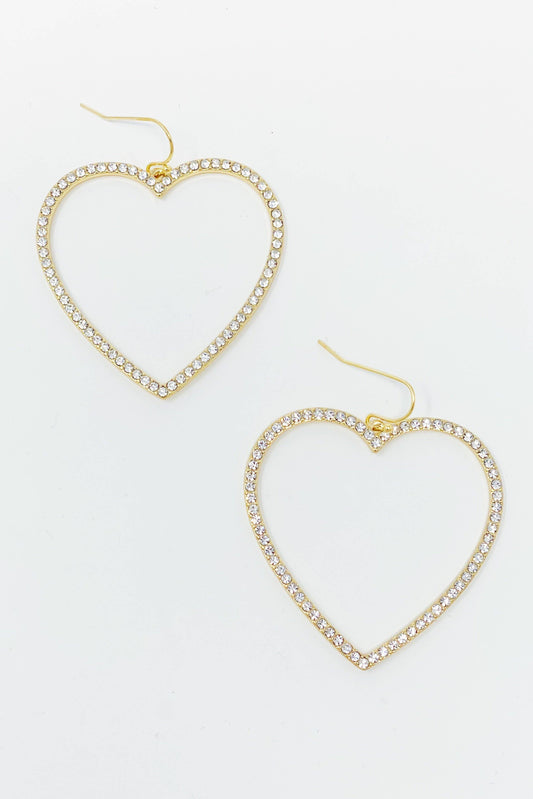 My Precious Heart Earrings, Gold