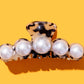 Large Tortoise + Pearl Claw Clip