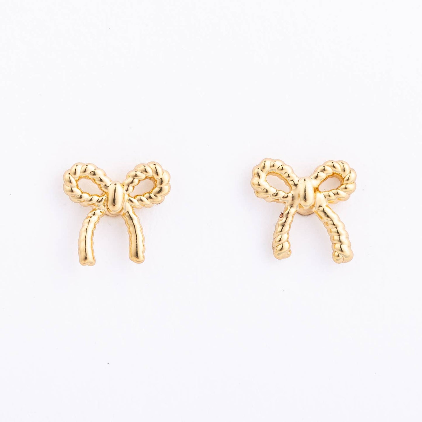 Rope Bow Mini Stud Earrings