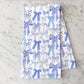 Blue Bow Tea Towel, Chinoiserie & Striped Kitchen Tea Towel