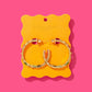 Colorful Gem Hoop Earrings