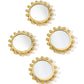 Astra Beaded Gold Mirror Coasters