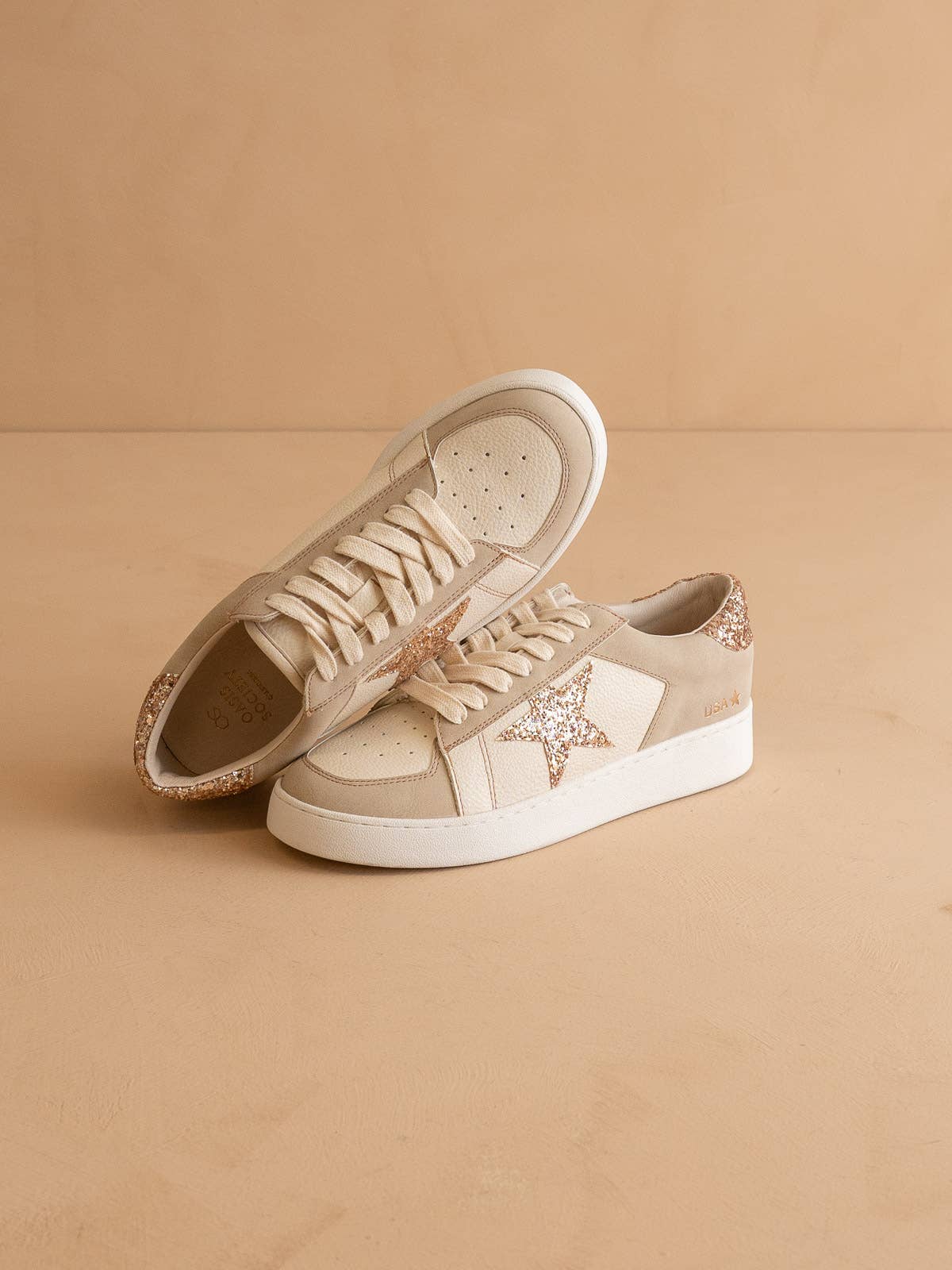 The Liberty Beige Glitter Star Sneaker