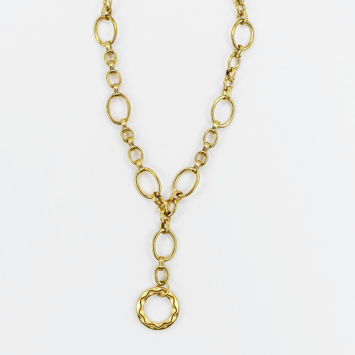Golden Loop Drop Necklace