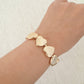 Oh Lovely Hearts Gold Stretch Bracelet