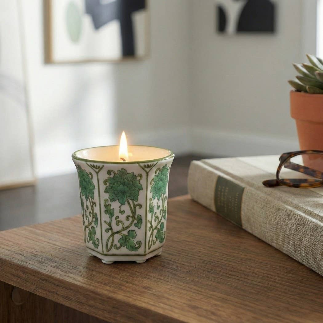 Lavender Verbena Green Chinoiserie Candle