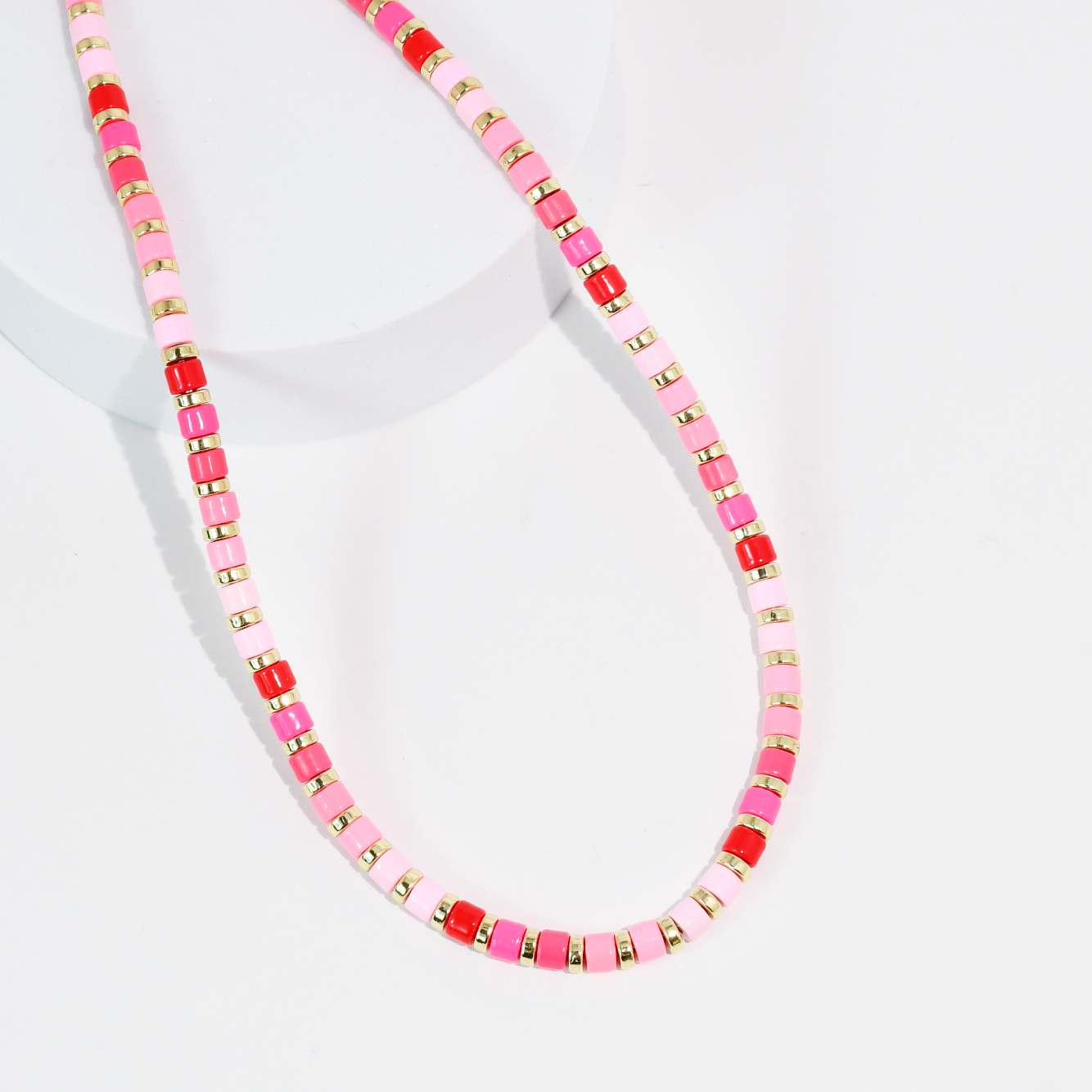 Pretty Pinks Tile Necklace
