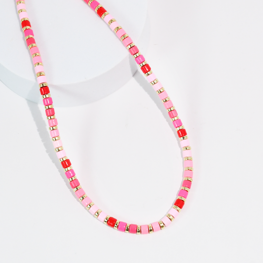 Pretty Pinks Tile Necklace