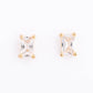 Brody 4-Prong Rectangle Earrings