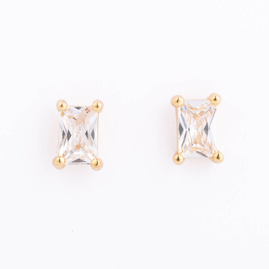 Brody 4-Prong Rectangle Earrings
